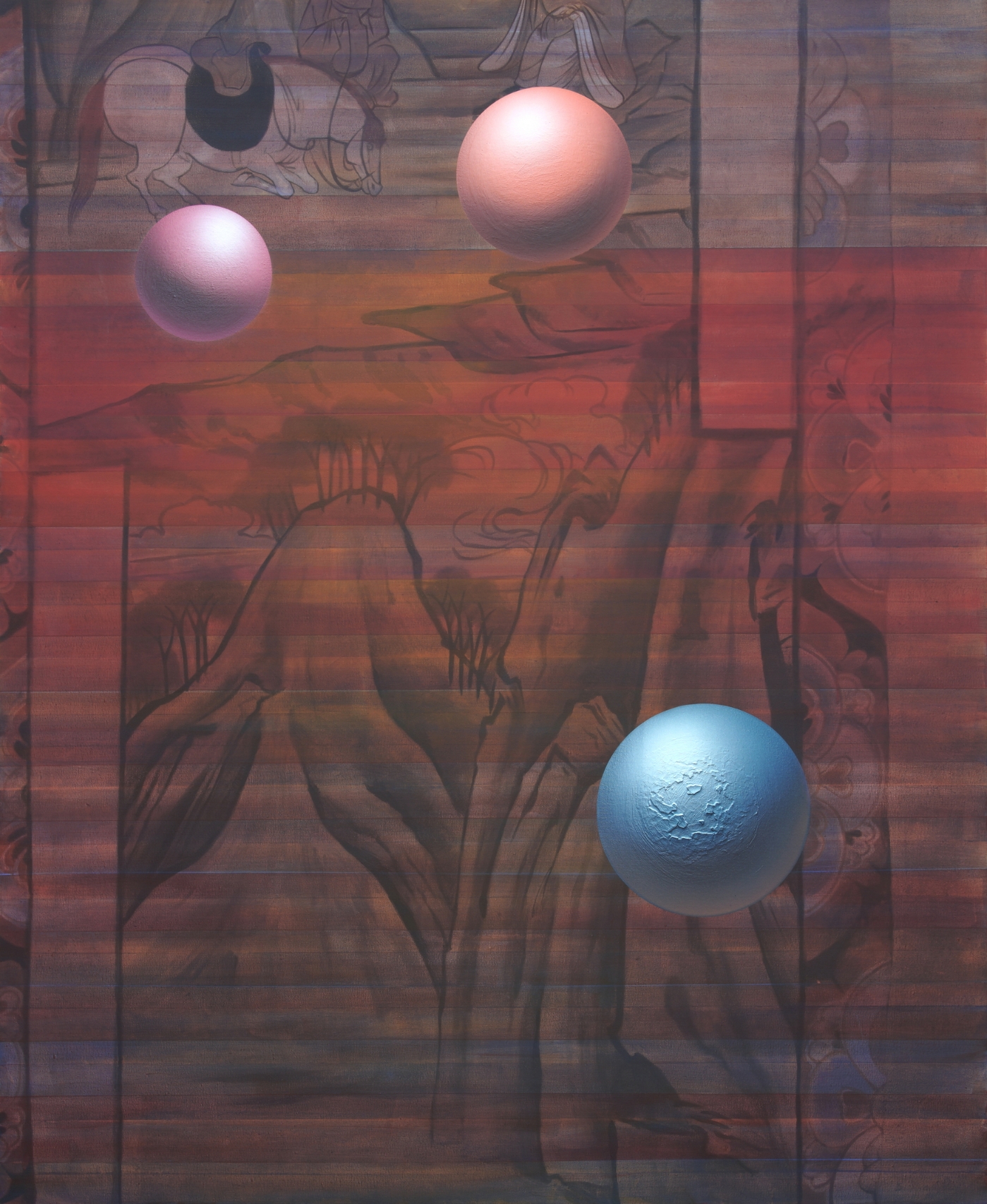 8.懸置六 布面丙烯 220x180cm