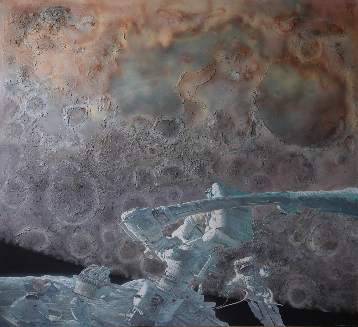 17.《夢舟&nbsp;》綜合材料 200cmx220cm 2024