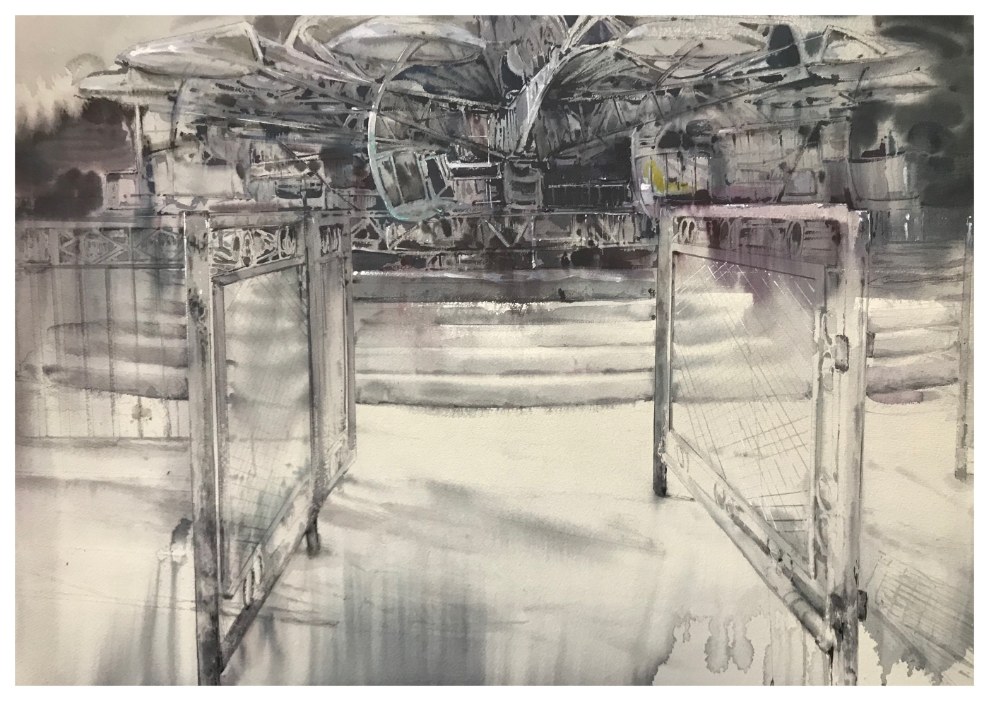 34.《游戲場13》75x105cm，2017，紙本水彩