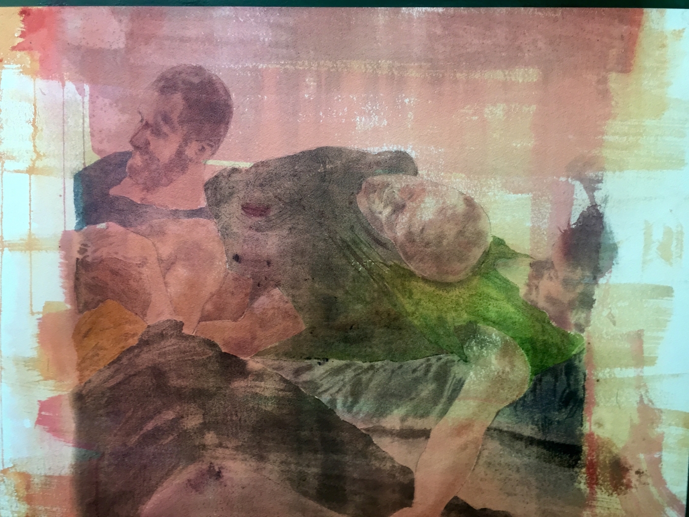 38.《演員》紙本水彩 75x105cm&nbsp;&nbsp;2017