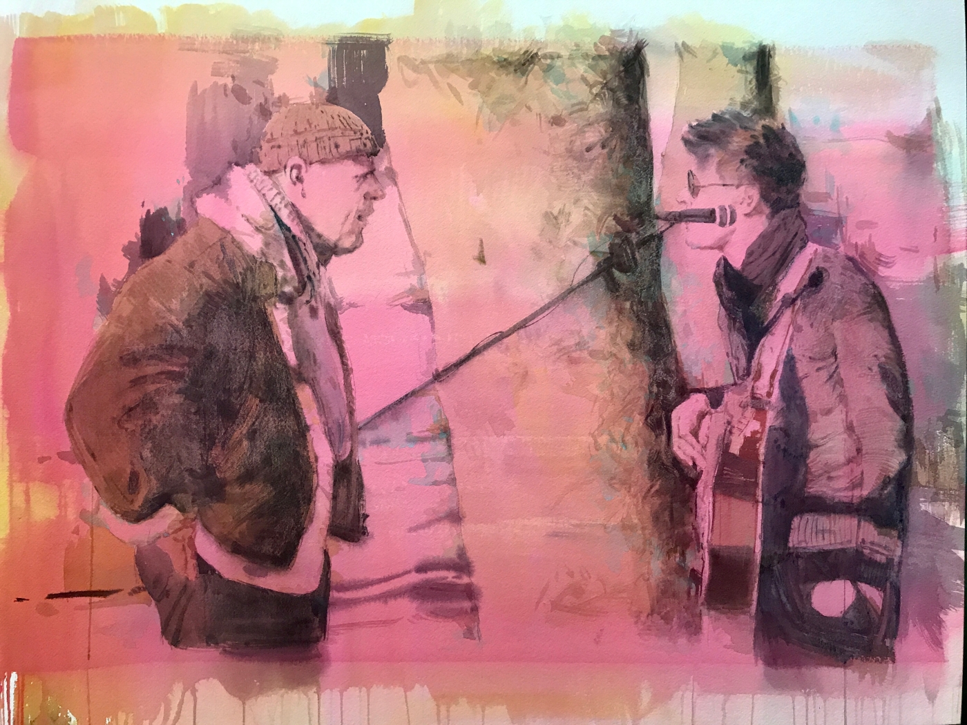 39.《對話》 紙本水彩 70x100cm&nbsp;&nbsp;2017