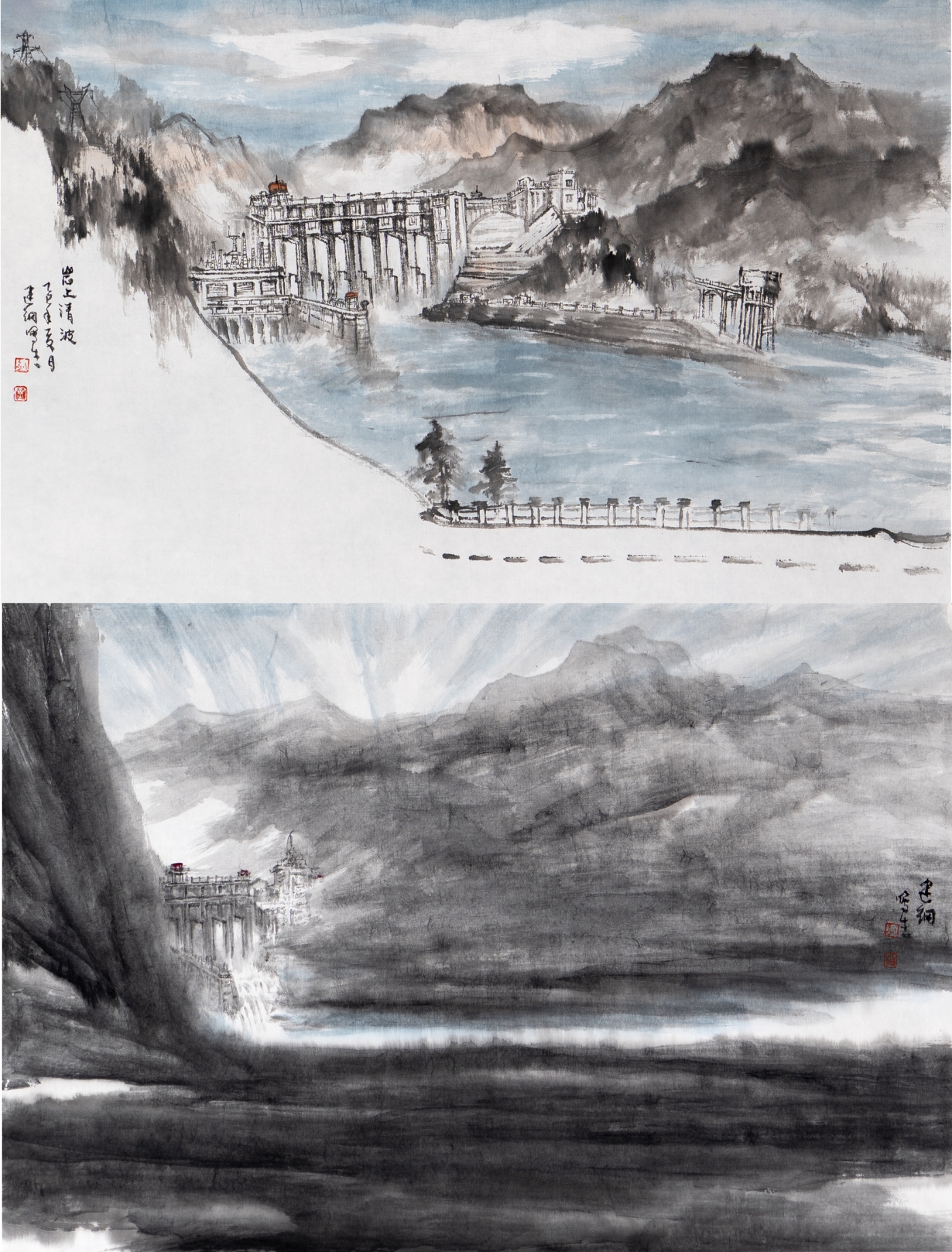 童建剛《長(zhǎng)江寫生》60cmx80cm