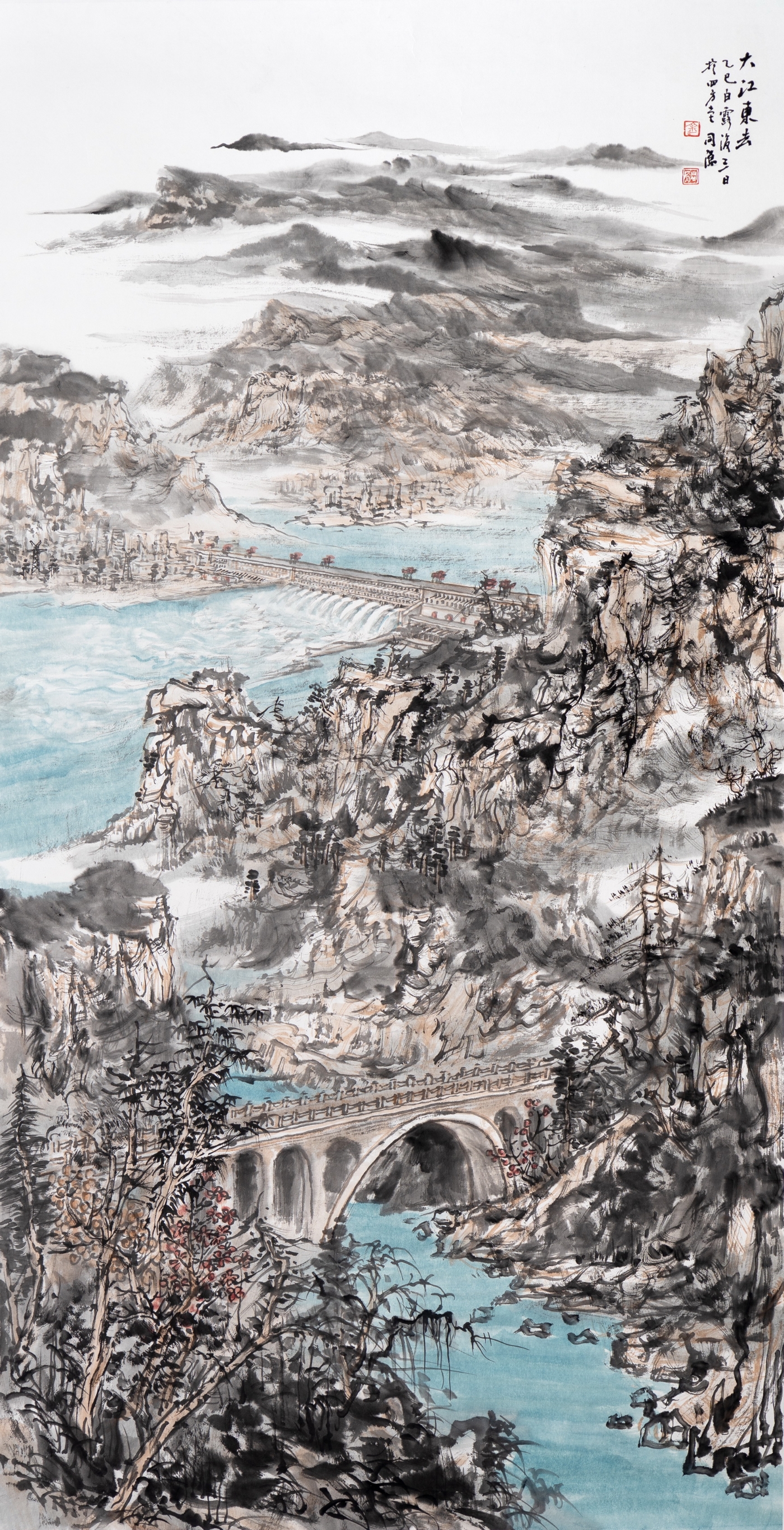 涂同源《大江東去》180cmx96cm