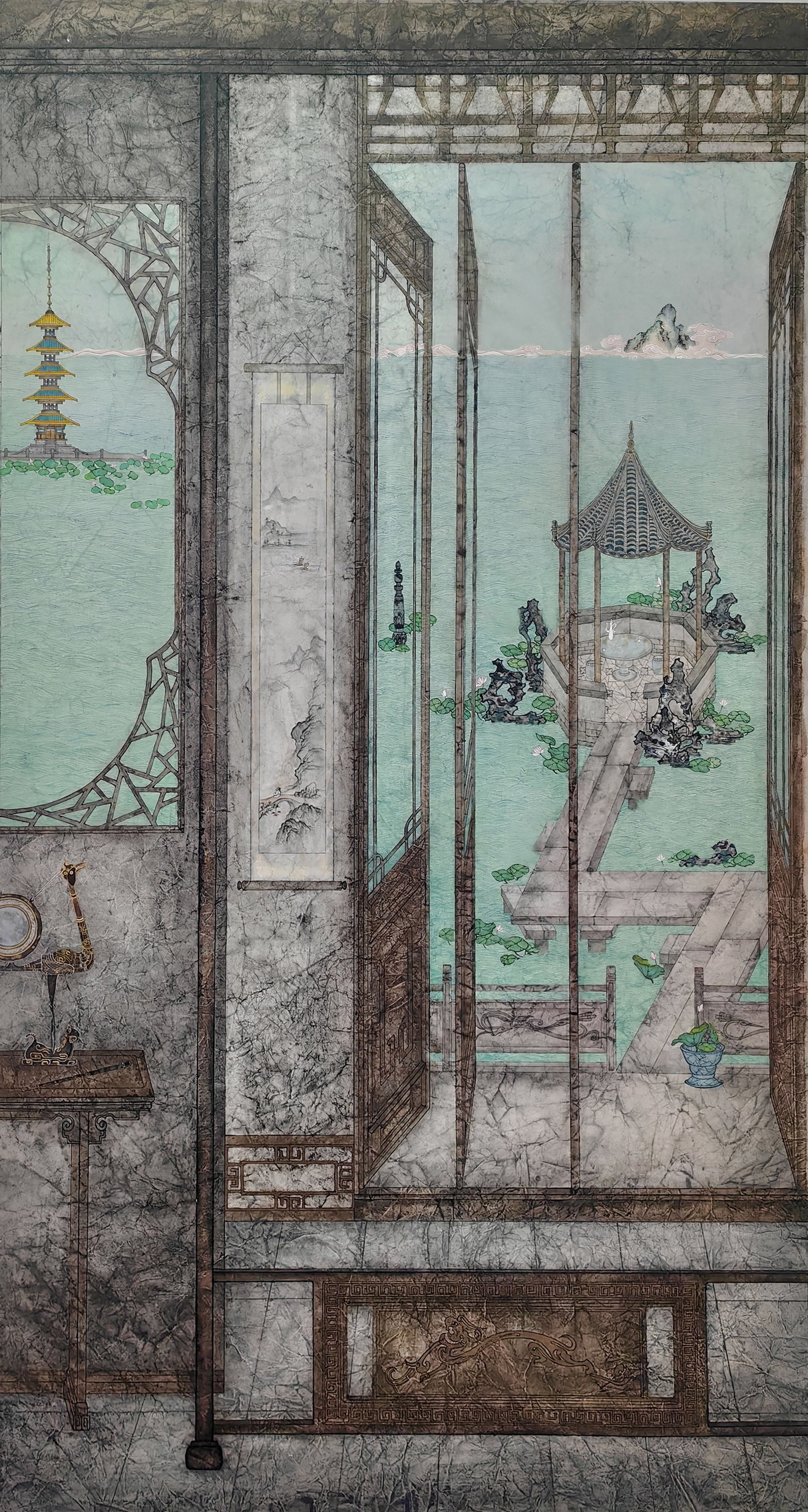 曾平波《楚天游》97x180cm