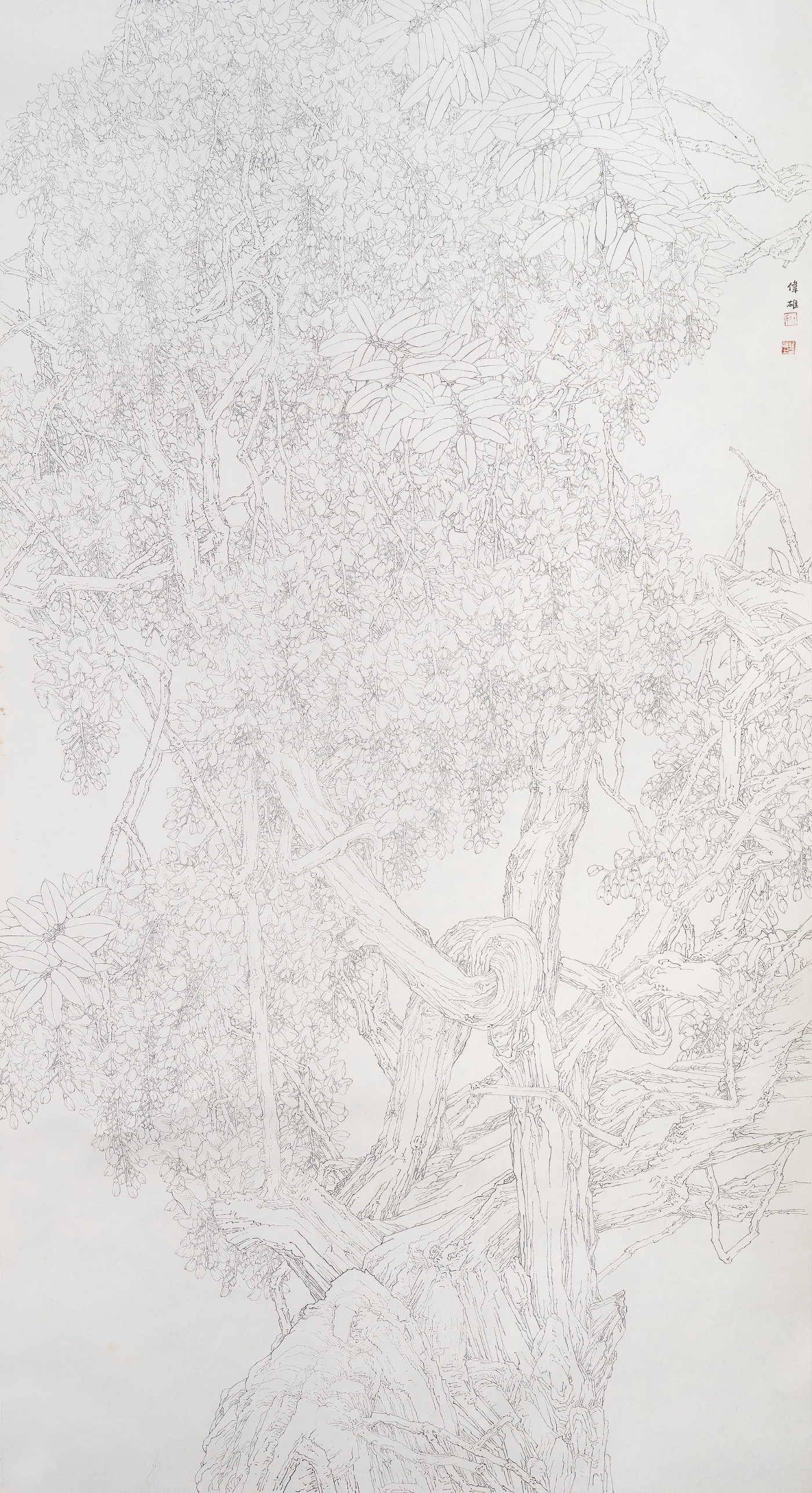 杜偉雄《紫氣東來》180cmx96cm