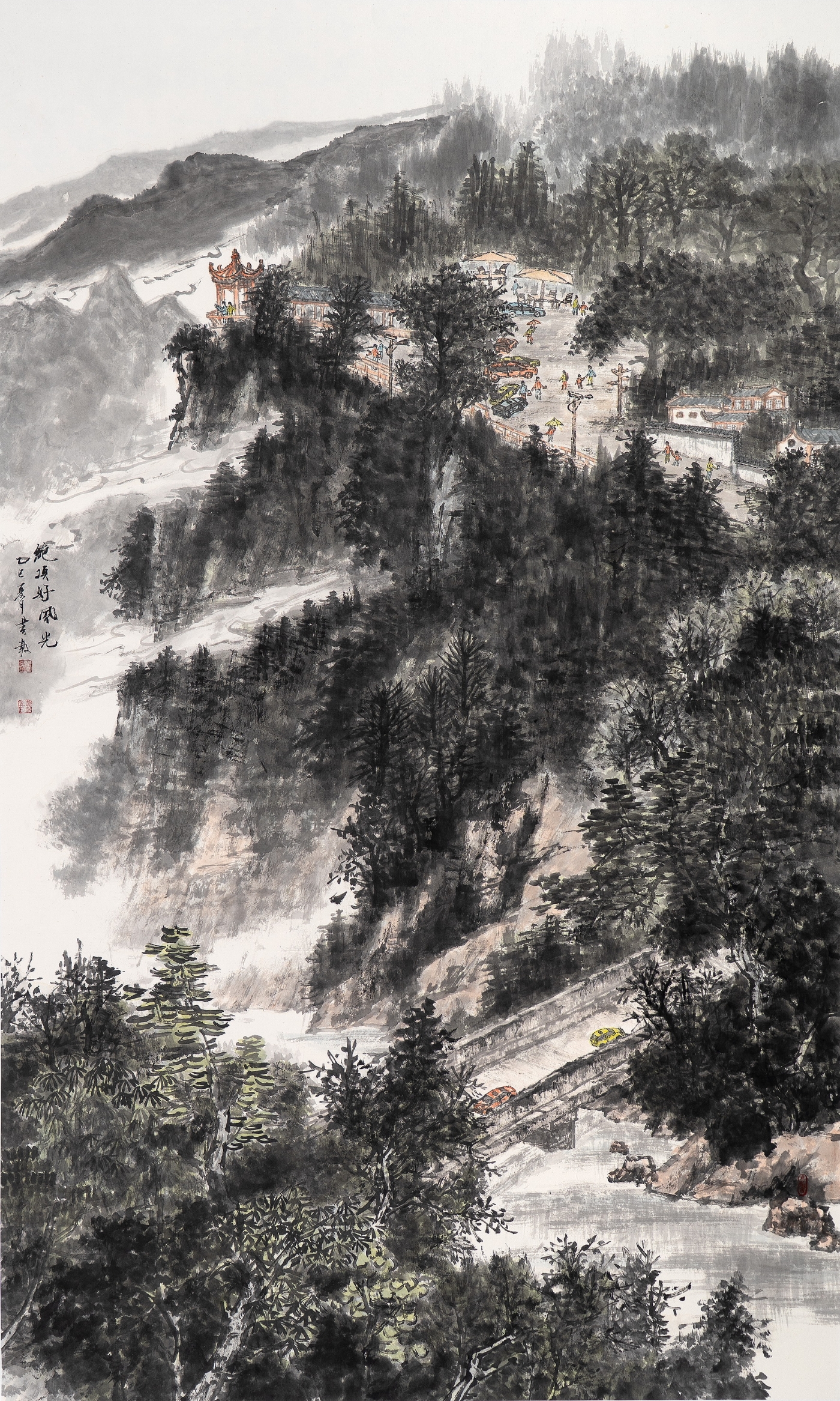 黃毅《絕頂好風光》180cmx96cm