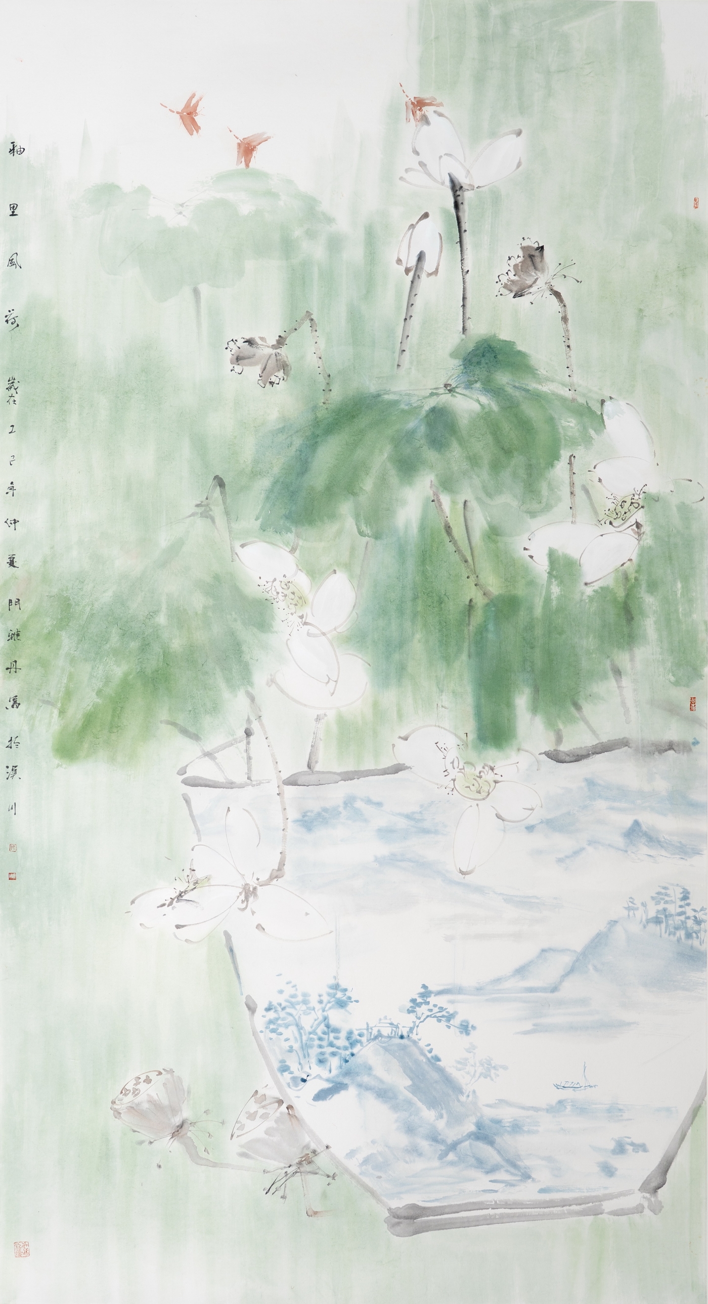 門雅丹《釉里風荷》180cmx96cm