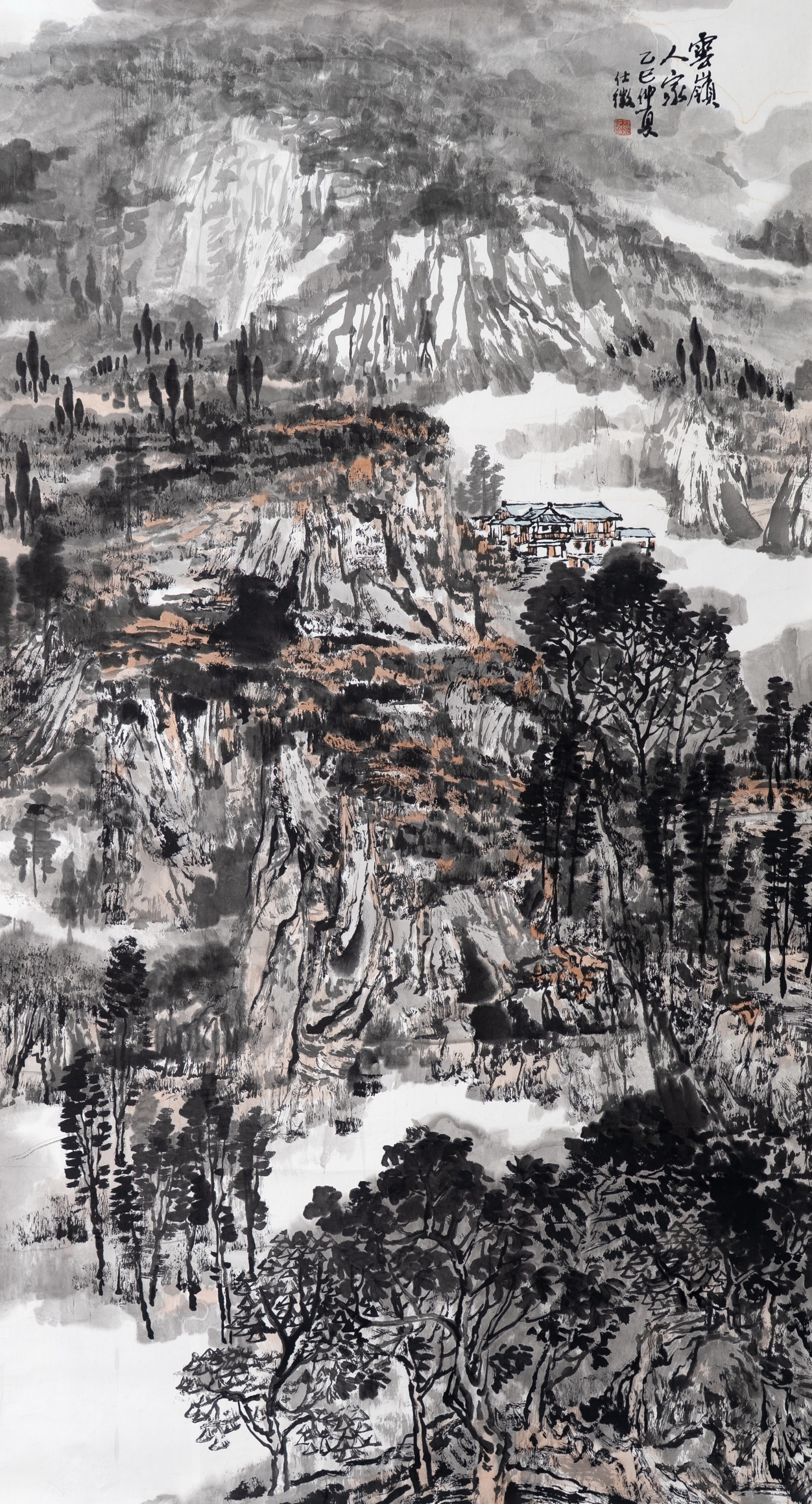 談士征《云嶺人家》180cmx96cm