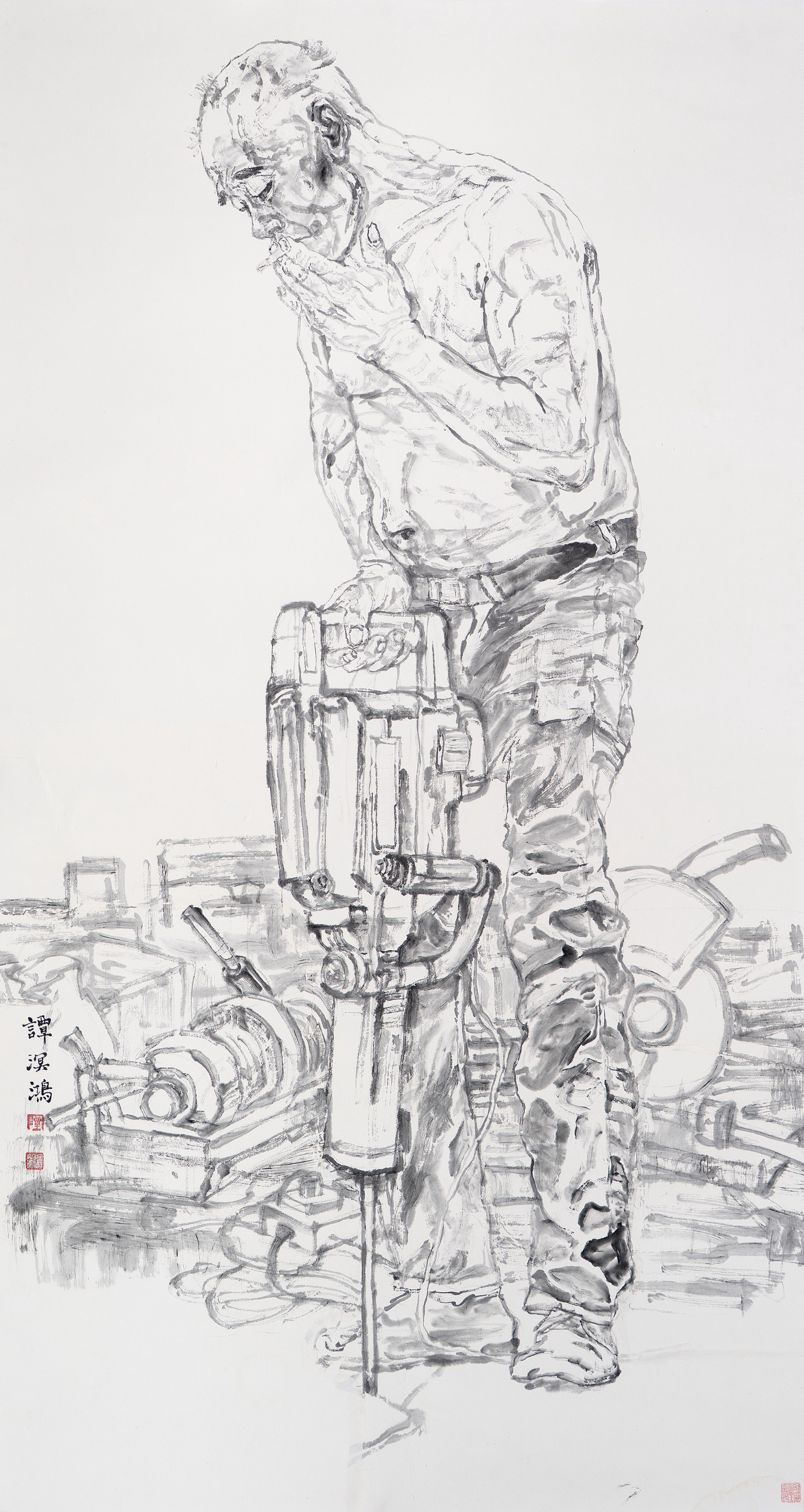 譚溟鴻《光榮之路》180cmx96cm