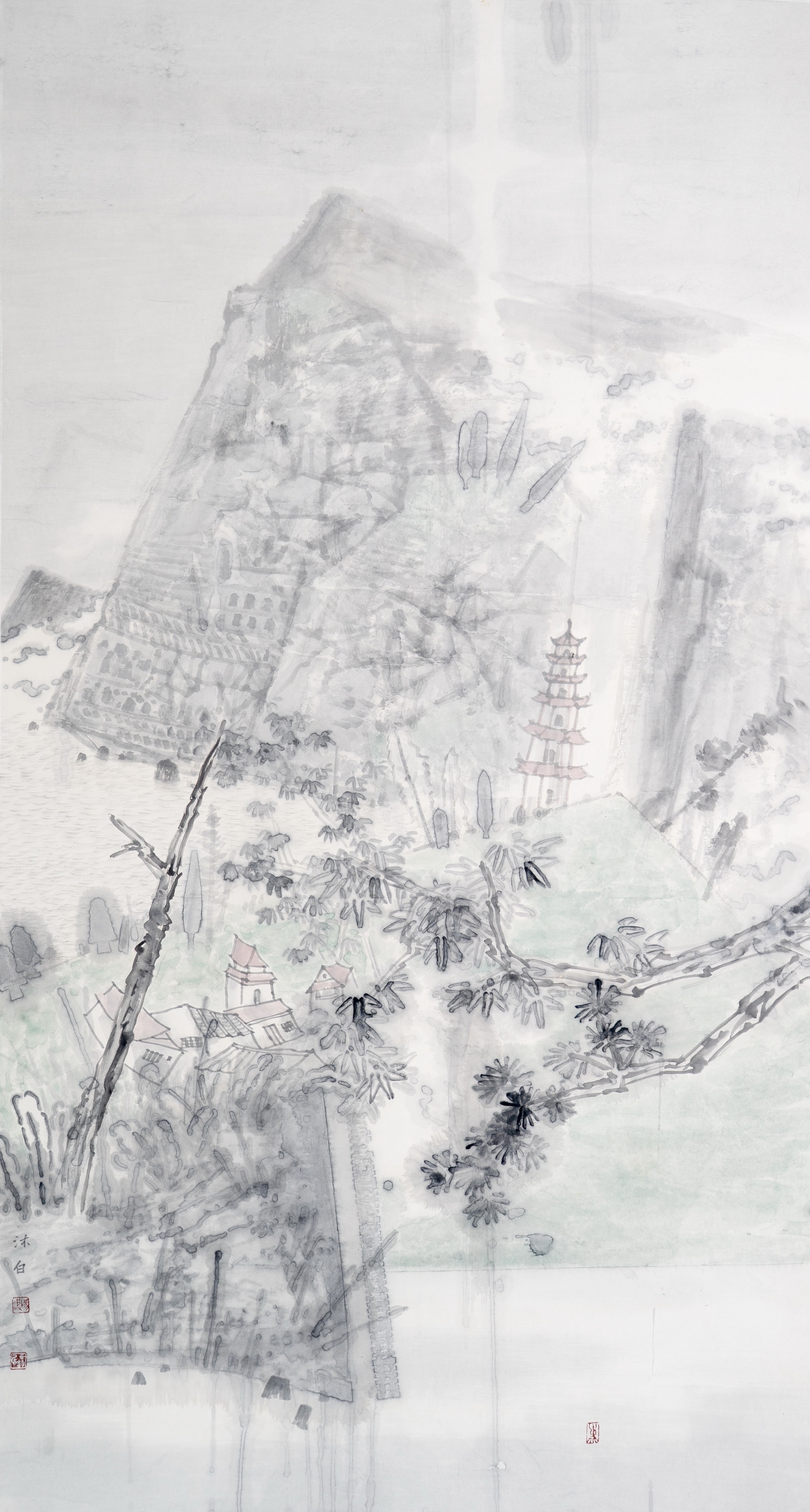 楊波 夏利《谷雨》180cmx96cm