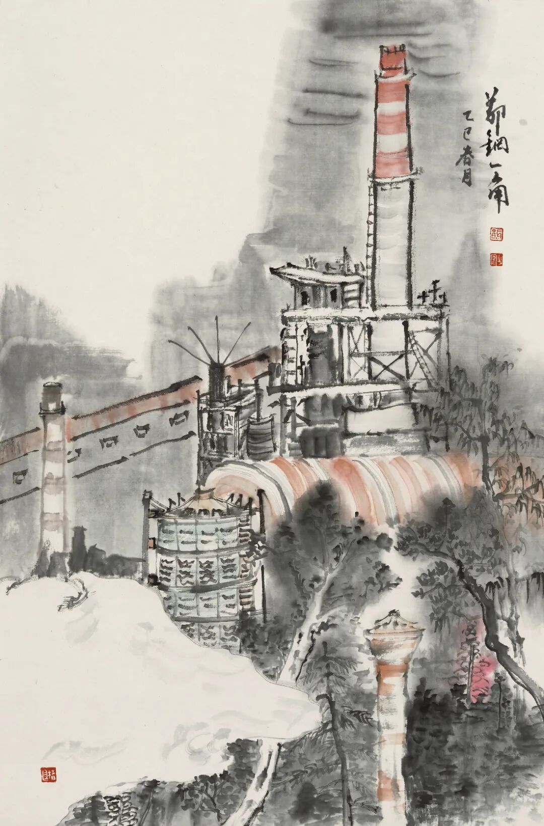 鄂鋼一角 46cm×70cm 2025年.JPG