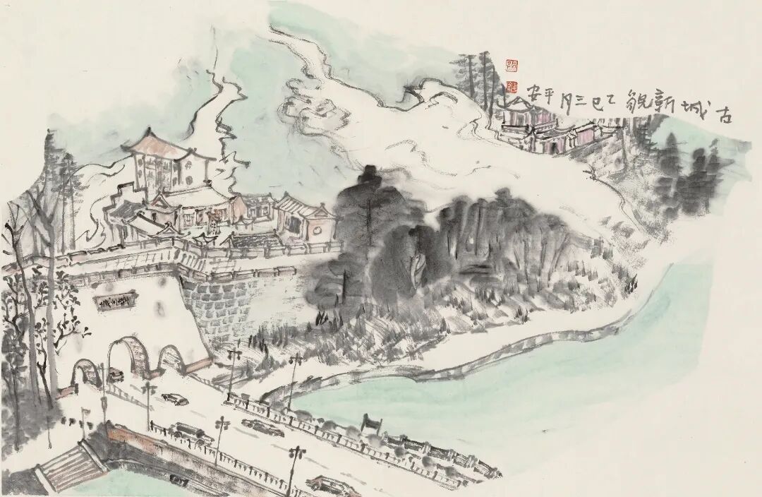 古城新貌 46cm×70cm 2025年.JPG