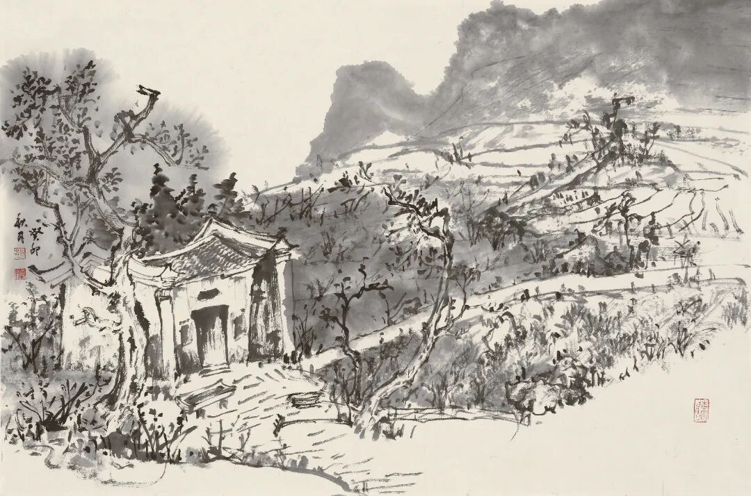 筑廬山下 45cm×70cm 2025年.JPG